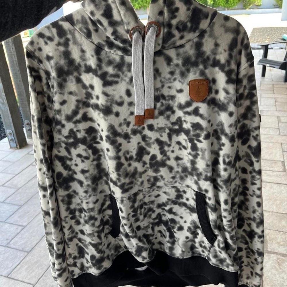 Wanakome Canada Speckled Hoodie Leather Patches